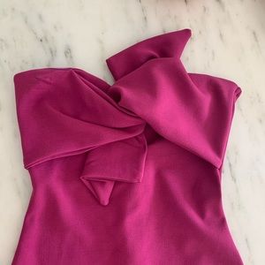Topshop Strapless Midi Dress with Bow